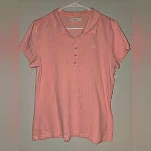Aeropostale A87 Size XL Juniors Pink Polo Shirt